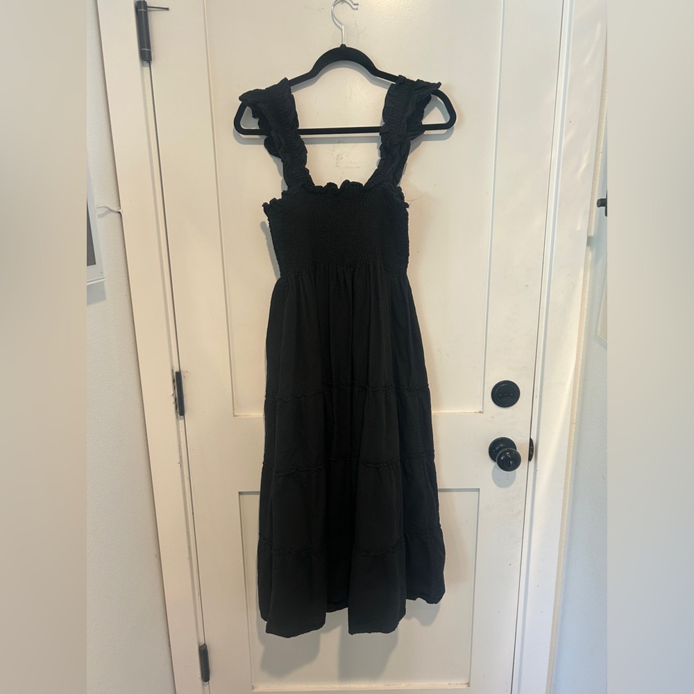 Hill House Black Ruffled Maxi Dress size medium - Picture 5 of 7